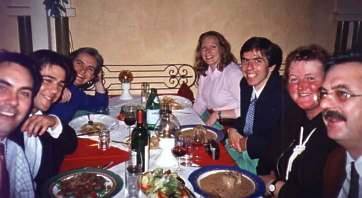 photo showing me having dinner with other board members and the wife of one of the board members